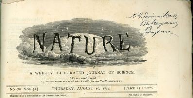 [Photo: cover logo of Nature, 1888]